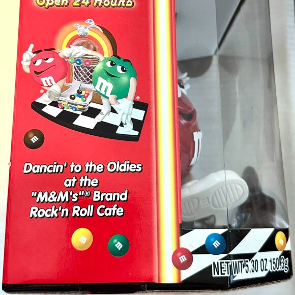 M&M's ROCK'N ROLL CAFE DISPENSER Candy M&M Red & Green Characters Minty! 1st ed. - Picture 4 of 13